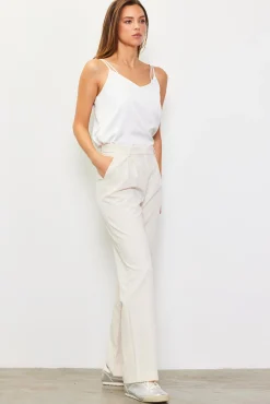 SKIES ARE BLUE Front Pleat Wide Leg Trousers* Pants