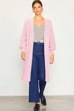 SKIES ARE BLUE Fuzzy Longsleeve Cardigan* Outerwear|Sweaters