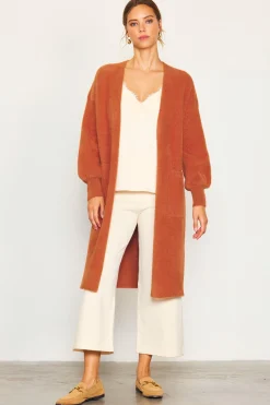 SKIES ARE BLUE Fuzzy Longsleeve Cardigan* Outerwear|Sweaters