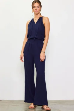 SKIES ARE BLUE Gaia Smocked Waist Wide Leg Pants* Pants