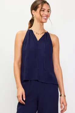SKIES ARE BLUE Gaia Tulip Back Halter Top* Sleeveless Tops