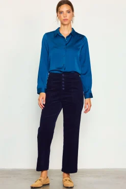 SKIES ARE BLUE High Waisted Corduroy Pants* Pants