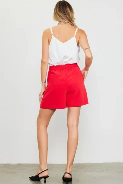 SKIES ARE BLUE High Waisted Pleated Shorts* Shorts