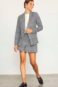 SKIES ARE BLUE Houndstooth Tailored Blazer* Blazers