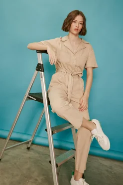 SKIES ARE BLUE Kendall Washed Utility Jumpsuit* Jumpsuits