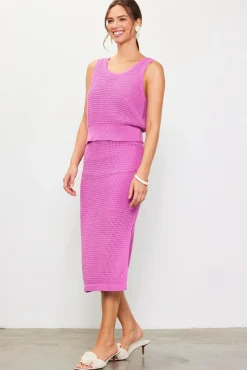 SKIES ARE BLUE Knit Side Slit Skirt* Skirts