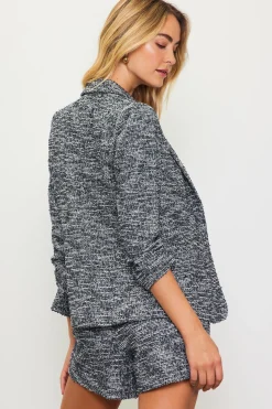 SKIES ARE BLUE Knit Tweed Blazer* Blazers