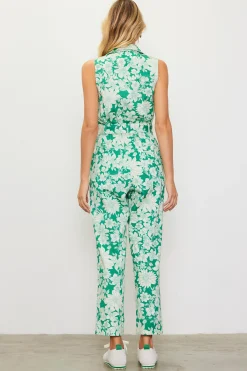 SKIES ARE BLUE Lily Print Twill Sleeveless Jumpsuit* Jumpsuits