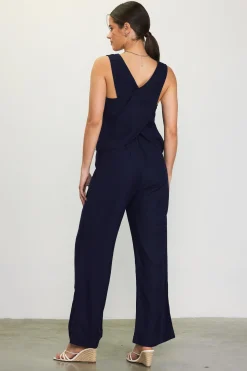 SKIES ARE BLUE Linen Blend Square Neck Tank Top* Sleeveless Tops