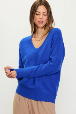 SKIES ARE BLUE Longsleeve V Neck Sweater* Long Sleeve Tops|Sweaters