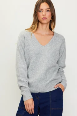 SKIES ARE BLUE Longsleeve V Neck Sweater* Long Sleeve Tops|Sweaters