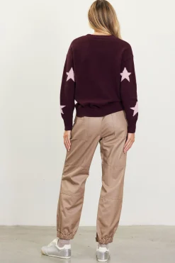 SKIES ARE BLUE Lurex Star Print Sweater* Sweaters