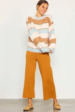 SKIES ARE BLUE Lurex Stripe Oversized Sweater* Sweaters