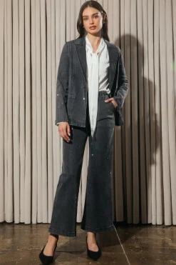 SKIES ARE BLUE Lydia Rhinestone Denim Pants* Pants