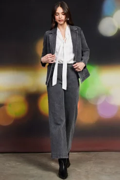 SKIES ARE BLUE Lydia Rhinestone Denim Pants* Pants