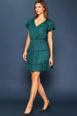 SKIES ARE BLUE Maya Short Sleeve Ruffled Mini Dress* Mini Dresses