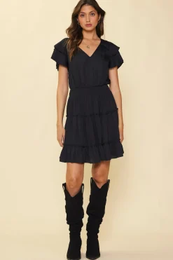 SKIES ARE BLUE Maya Short Sleeve Ruffled Mini Dress* Mini Dresses