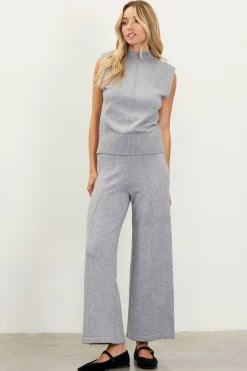 SKIES ARE BLUE Mock Neck Sleeveless Knit Top* Sleeveless Tops