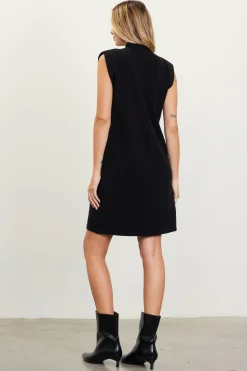 SKIES ARE BLUE Mock Neck Sleeveless Knit Dress* Mini Dresses