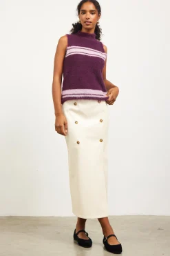 SKIES ARE BLUE Nora Mock Neck Sweater Vest* Sleeveless Tops|Sweaters