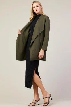 SKIES ARE BLUE Open Front Knit Cardigan* Outerwear