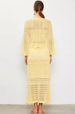 SKIES ARE BLUE Open Knit Midi Skirt* Skirts