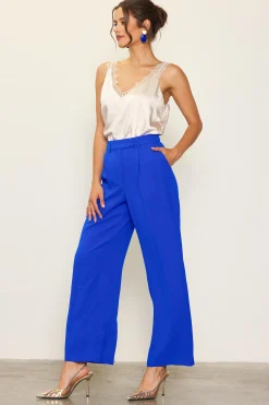 SKIES ARE BLUE Pintuck Wide Leg Trousers* Pants