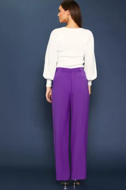 SKIES ARE BLUE Pintuck Wide Leg Trousers* Pants