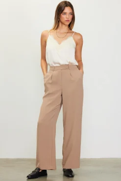 SKIES ARE BLUE Pintuck Wide Leg Trousers* Pants