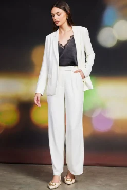 SKIES ARE BLUE Pintuck Wide Leg Trousers* Pants