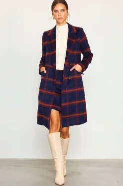 SKIES ARE BLUE Plaid Front Slit Mini Skirt* Skirts
