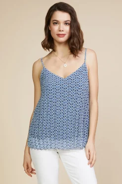 SKIES ARE BLUE Pleated Cami Top* Sleeveless Tops