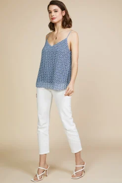 SKIES ARE BLUE Pleated Cami Top* Sleeveless Tops