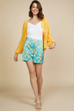 SKIES ARE BLUE Pointelle Long Sleeve Cardigan* Outerwear|Sweaters