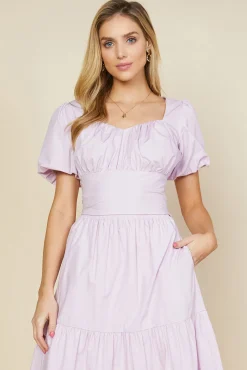 SKIES ARE BLUE Poplin Bubble Sleeve Crop Top* Short Sleeve Tops