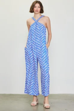 SKIES ARE BLUE Printed Halter Jumpsuit* Jumpsuits