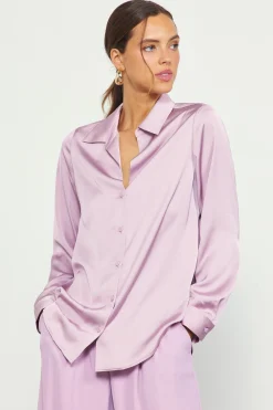 SKIES ARE BLUE Recycled Button Down Top* Blouses|Long Sleeve Tops