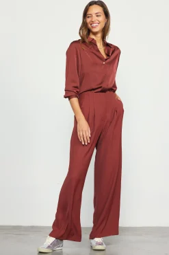 SKIES ARE BLUE Recycled Button Down Top* Blouses|Long Sleeve Tops