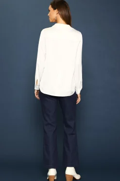 SKIES ARE BLUE Recycled Button Down Top* Blouses