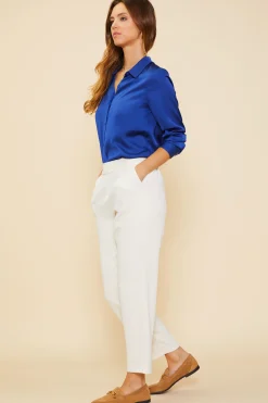 SKIES ARE BLUE Recycled Classic Button Down Top* Blouses|Long Sleeve Tops