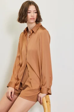 SKIES ARE BLUE Recycled Classic Button Down Top* Blouses|Long Sleeve Tops