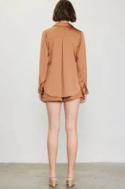 SKIES ARE BLUE Recycled Classic Button Down Top* Blouses|Long Sleeve Tops