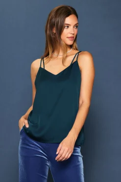 SKIES ARE BLUE Recycled Double Strap Cami* Sleeveless Tops|Short Sleeve Tops