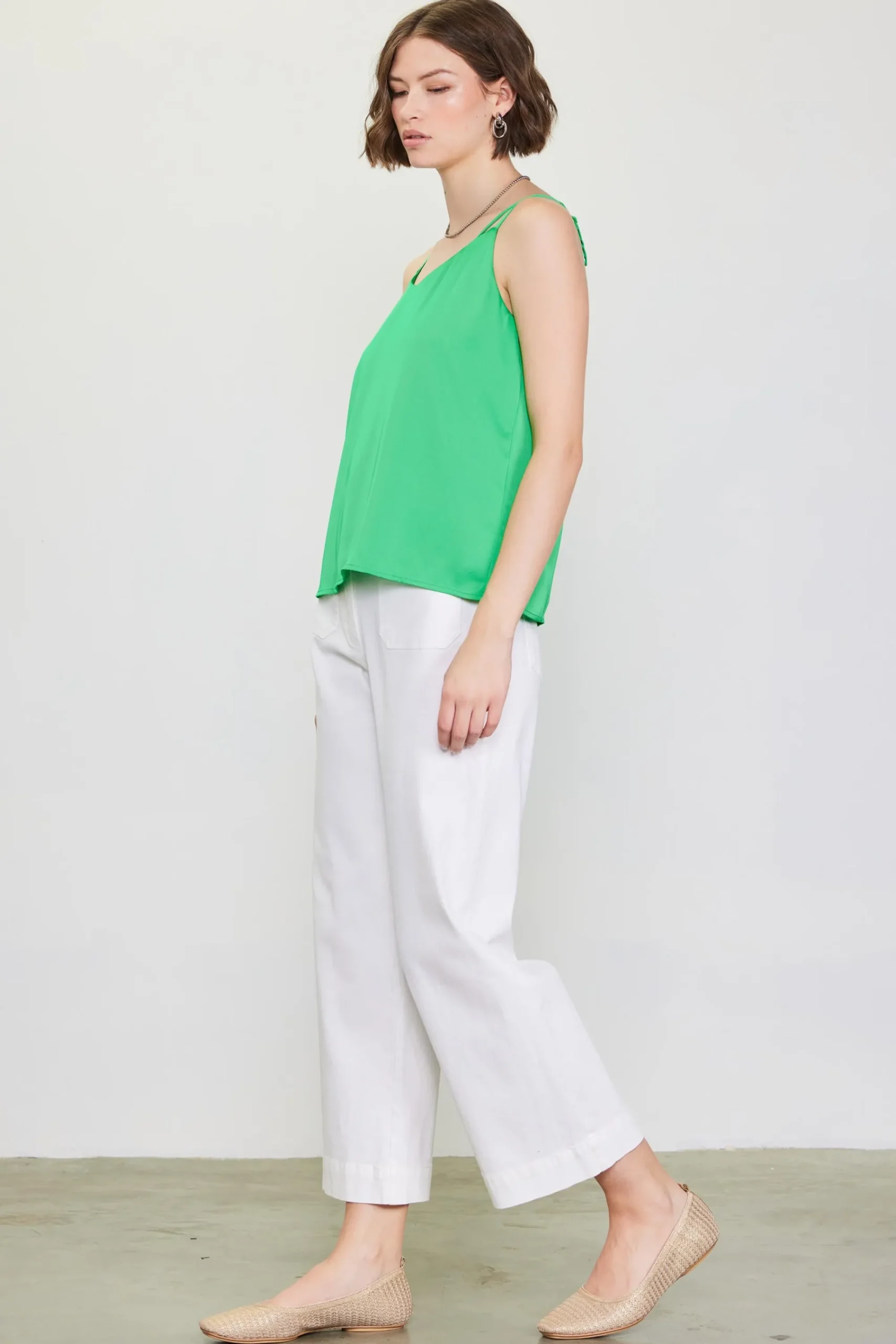 SKIES ARE BLUE Recycled Double Strap Cami* Sleeveless Tops