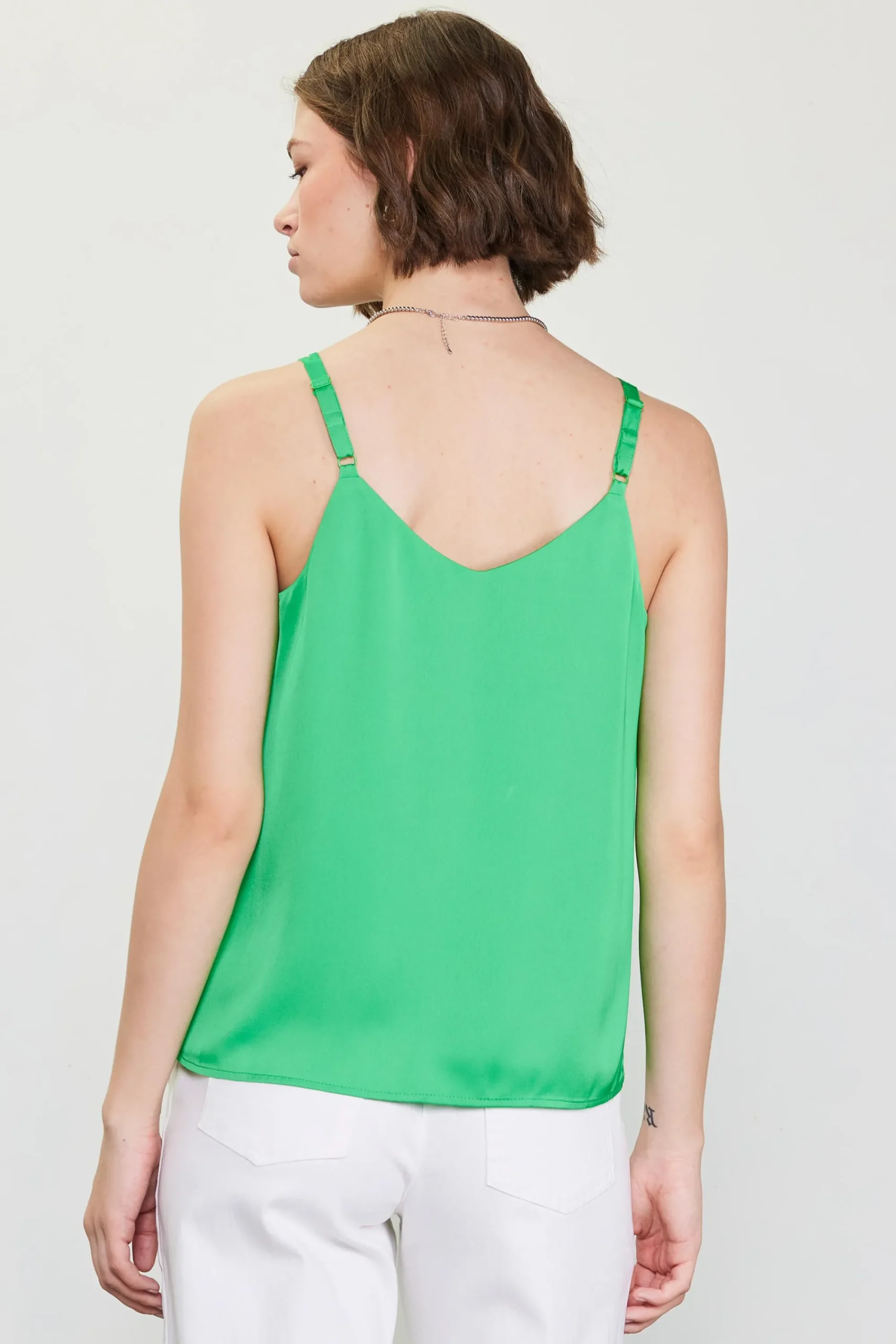 SKIES ARE BLUE Recycled Double Strap Cami* Sleeveless Tops