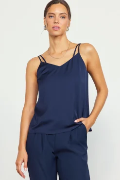 SKIES ARE BLUE Recycled Double Strap Cami* Sleeveless Tops