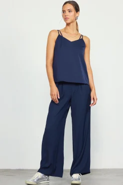 SKIES ARE BLUE Recycled Double Strap Cami* Sleeveless Tops