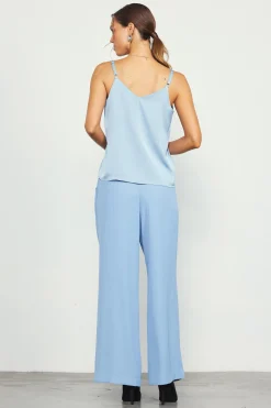 SKIES ARE BLUE Recycled Double Strap Cami* Sleeveless Tops