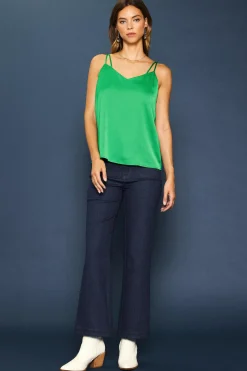 SKIES ARE BLUE Recycled Double Strap Cami* Sleeveless Tops