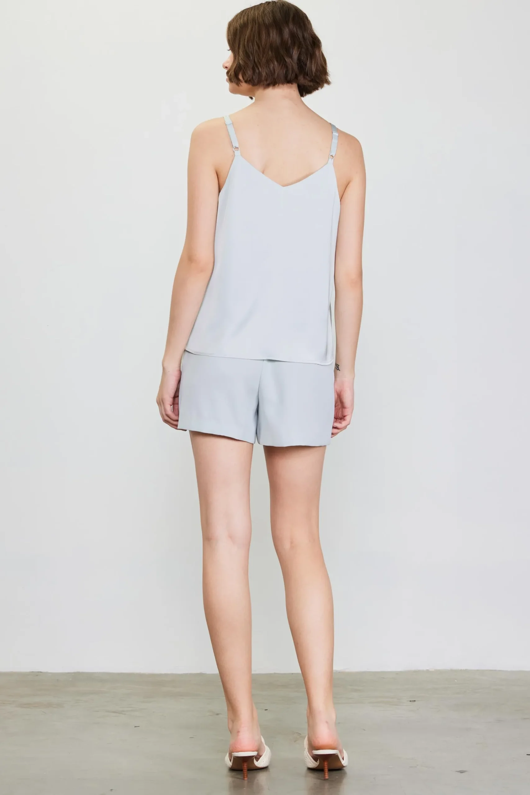 SKIES ARE BLUE Recycled Double Strap Cami* Sleeveless Tops